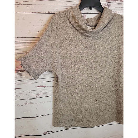 Parallel Skies Heathered Gray Cowl Neck Preppy Pullover Sweater Women's Size XL - Picture 3 of 7